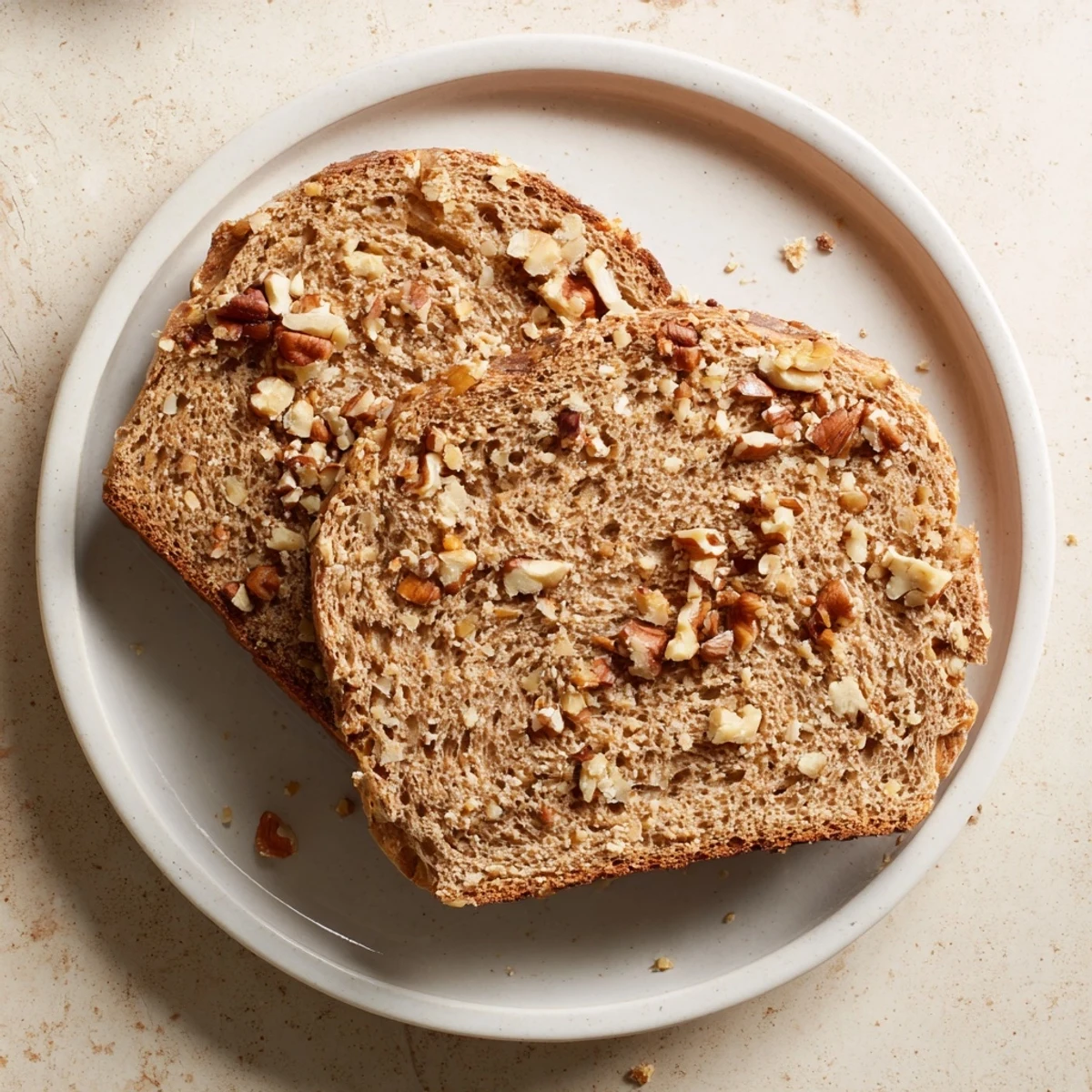 Golden brown nutty whole wheat loaf bread, fresh from the oven, ready to slice.
