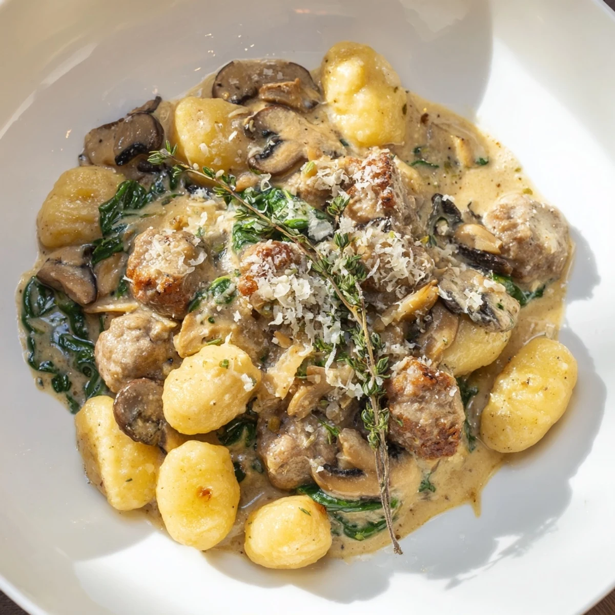 Woodsy Skillet Sausage Gnocchi