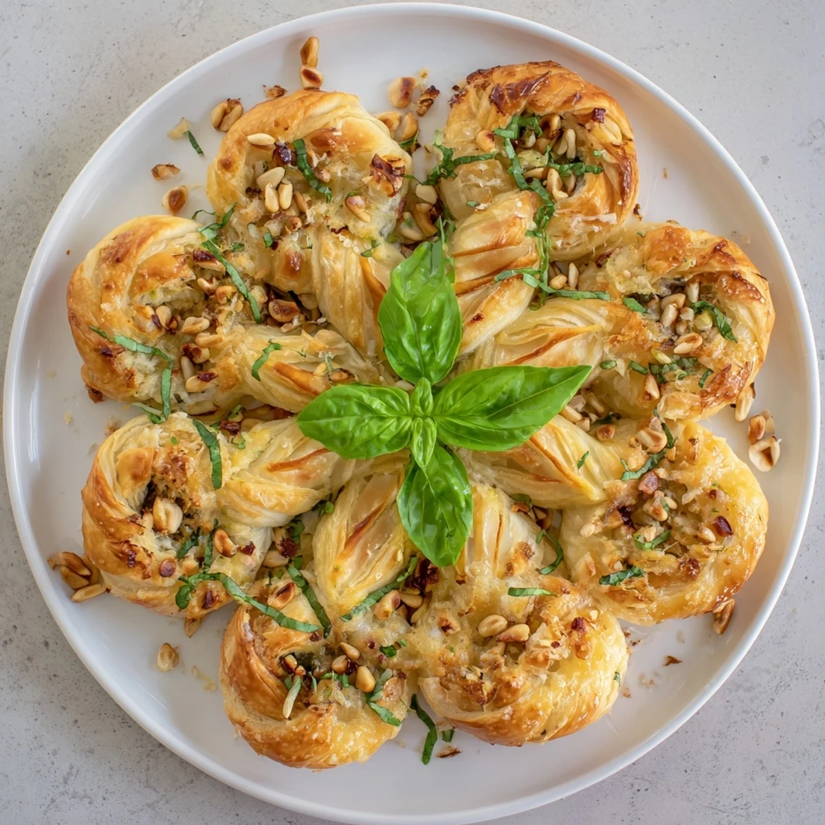This beautiful baked Poinsettia Puff Pastry appetizer is filled with a flavorful cream cheese filling.
