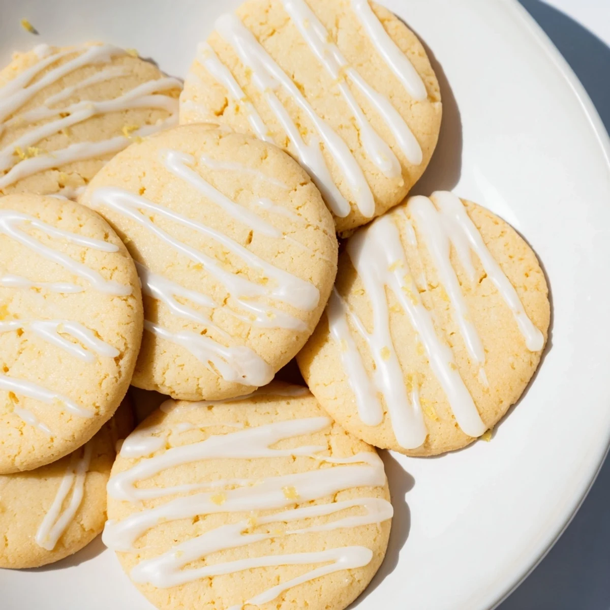 Freshly baked holiday cookies showcasing a sweet icing drizzle, ready for sharing and enjoyment.