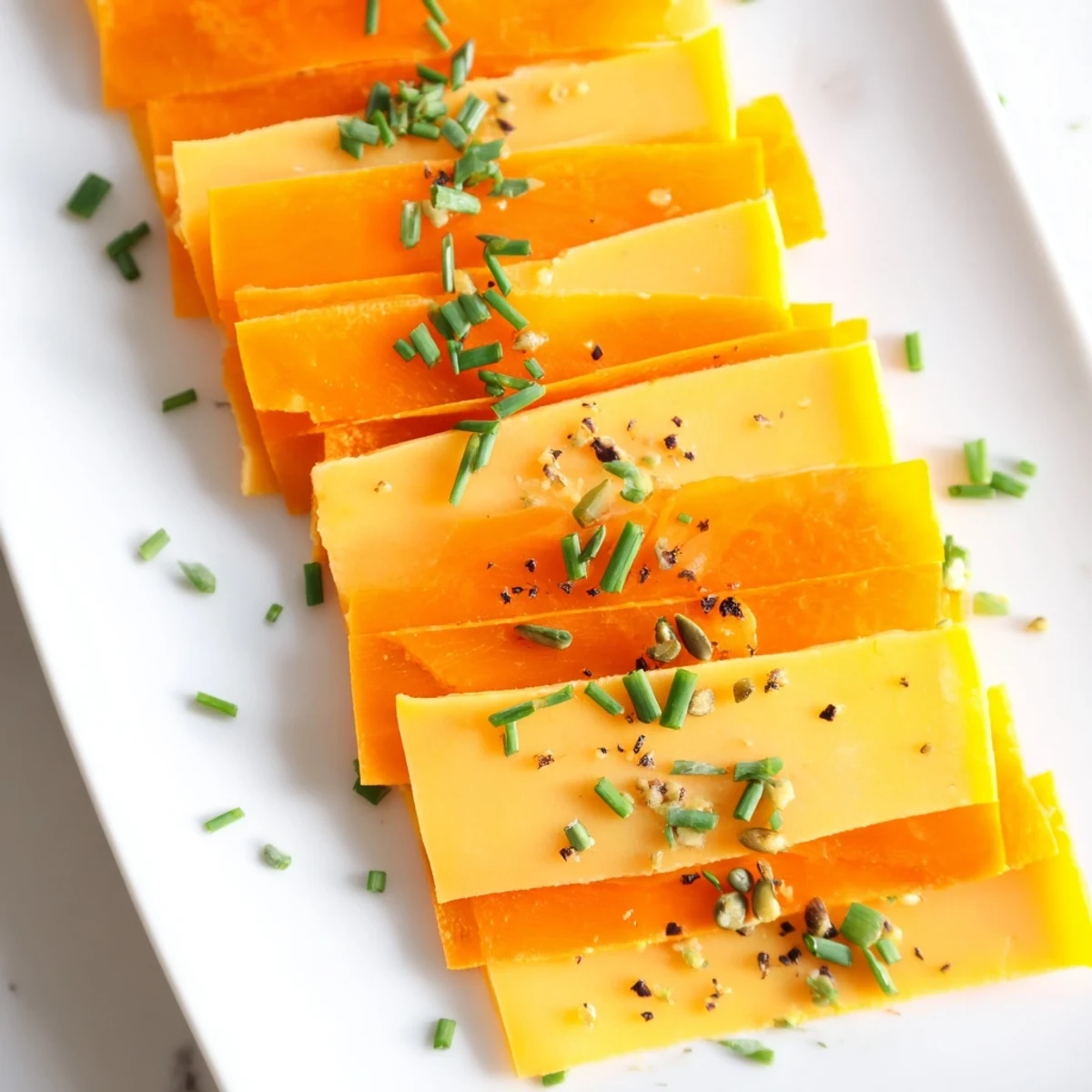 Picture this: The Serengeti Sunset appetizer showcasing a striking sunset of apricots and Gouda cheese.