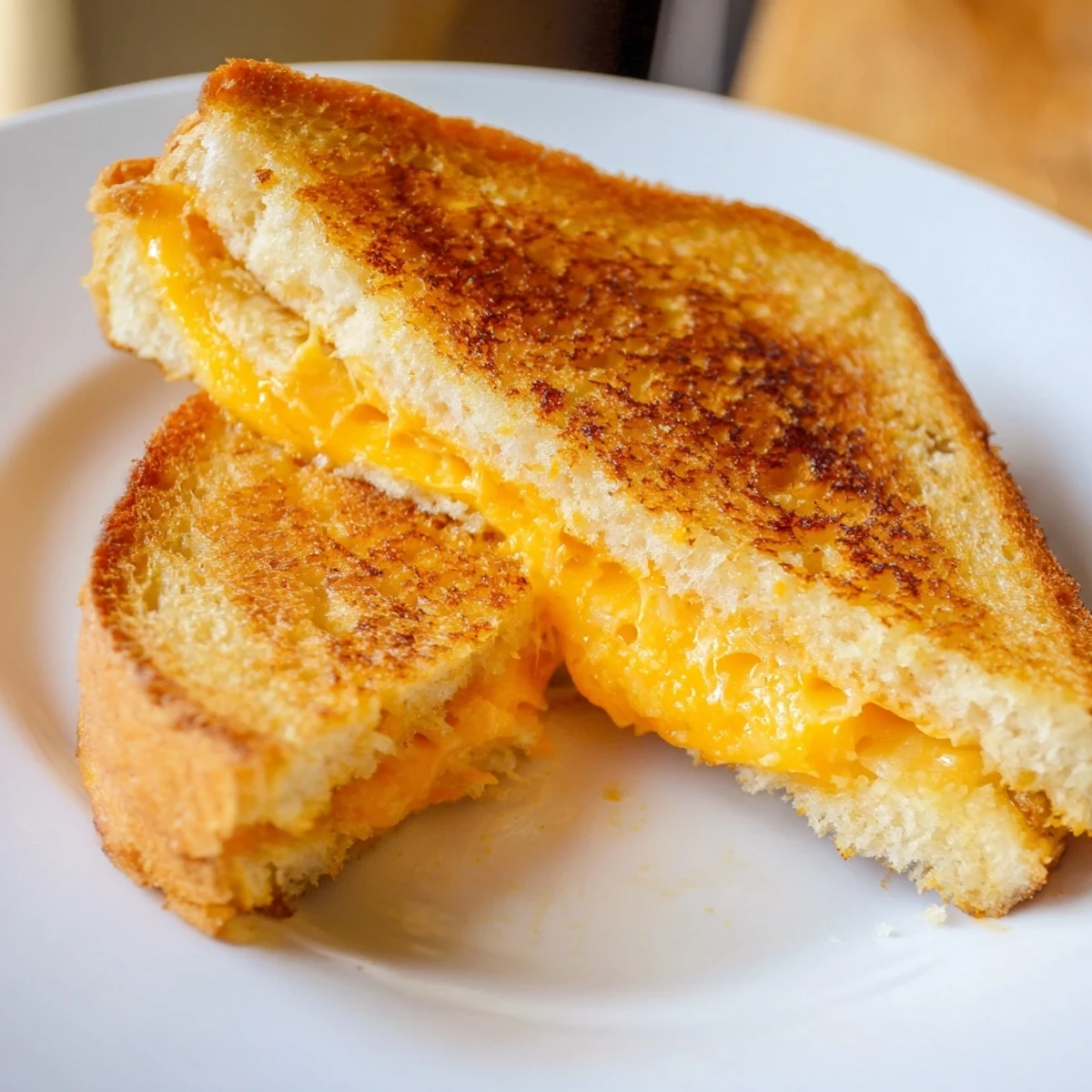 Enjoy perfectly melted cheese in this simple and delicious air fryer grilled cheese sandwich.