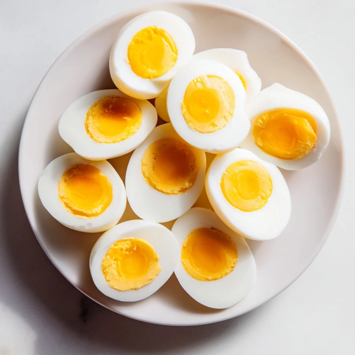 Easily peel the air-fried shell, revealing creamy yolks in those perfect Air Fryer Boiled Eggs.