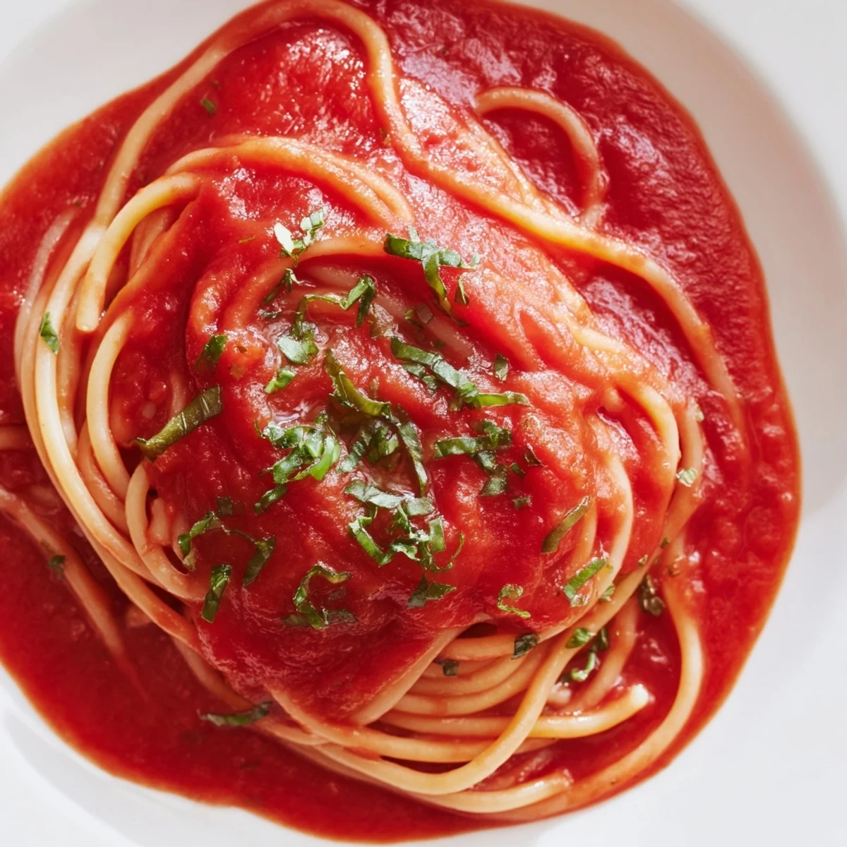 Vibrant, veggie-loaded tomato pasta sauce, smooth and rich, ready to coat your favorite pasta.
