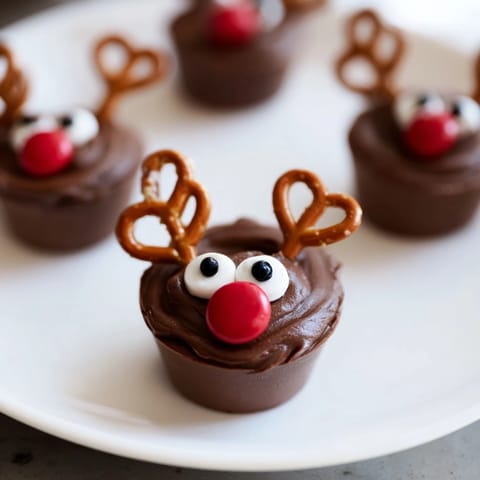 Chocolate Reindeer Pudding Cups