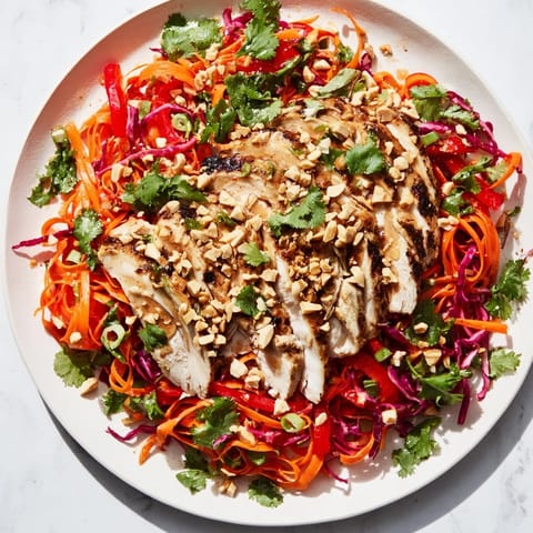 Carrot Ribbon Chicken Slaw