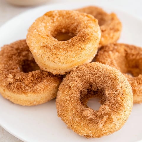 Soft Cinnamon-Sugar Baked Donuts