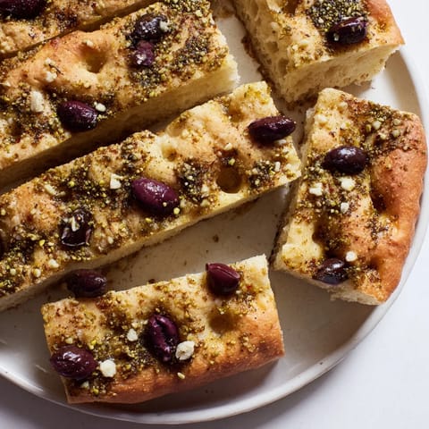 Zaatar Olive Focaccia Bread