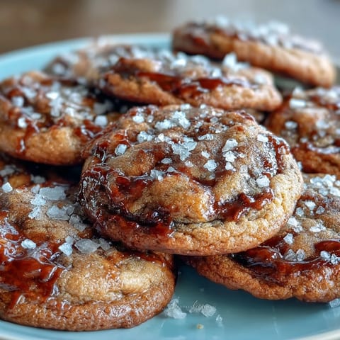 Freshly baked Hojicha and Brown Butter Cookies with crisp edges and soft centers on a cooling rack.