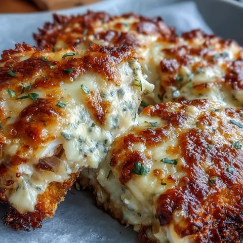 Golden, bubbly Keto Chicken Cordon Bleu Casserole emerges from the oven with a crisp almond flour topping, revealing layers of tender chicken and diced ham.