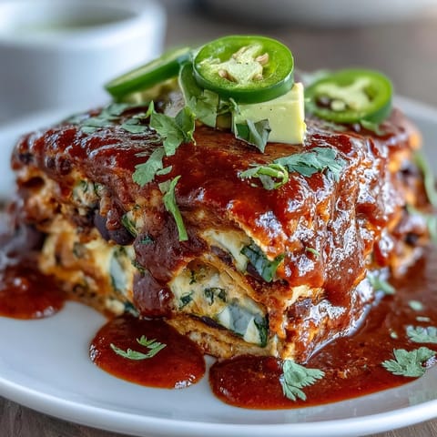 Vegan Black Bean Enchilada Casserole