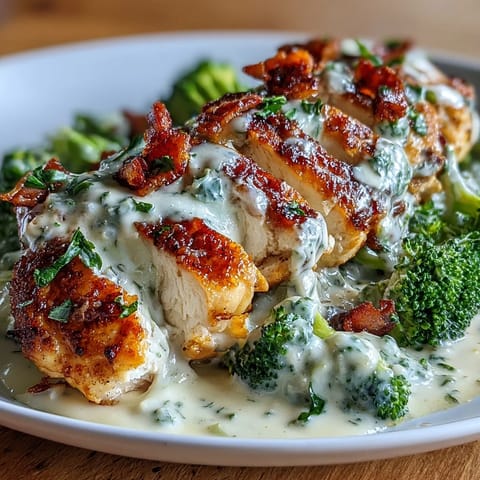 Keto Chicken Alfredo Broccoli