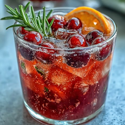 Orange Cranberry Sparkler Rosemary
