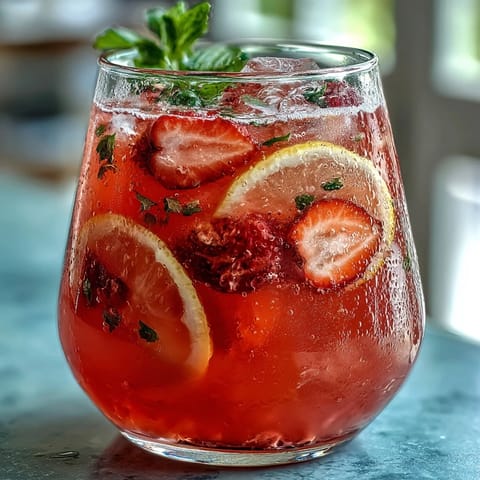 Strawberry Rose Lemonade Pitcher