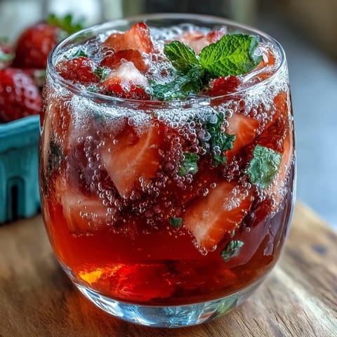 Sparkling Strawberry Mocktail
