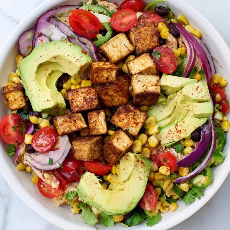 Fresh, homemade Southwestern Bean Salad featuring tender chicken and a zesty, flavorful dressing.