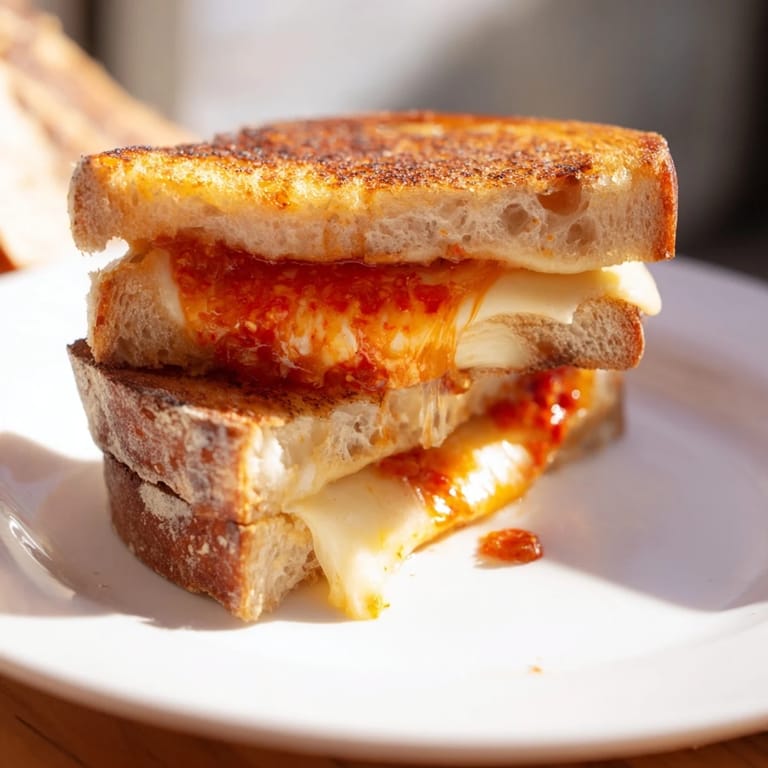 See this Brie and Chili Crisp Grilled Cheese: a gooey masterpiece with spicy chili crisp flavor.
