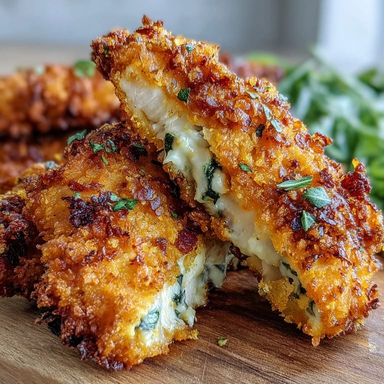 Freshly baked Crispy Turmeric Chicken Tenders rest on a wire rack next to creamy dipping sauce.