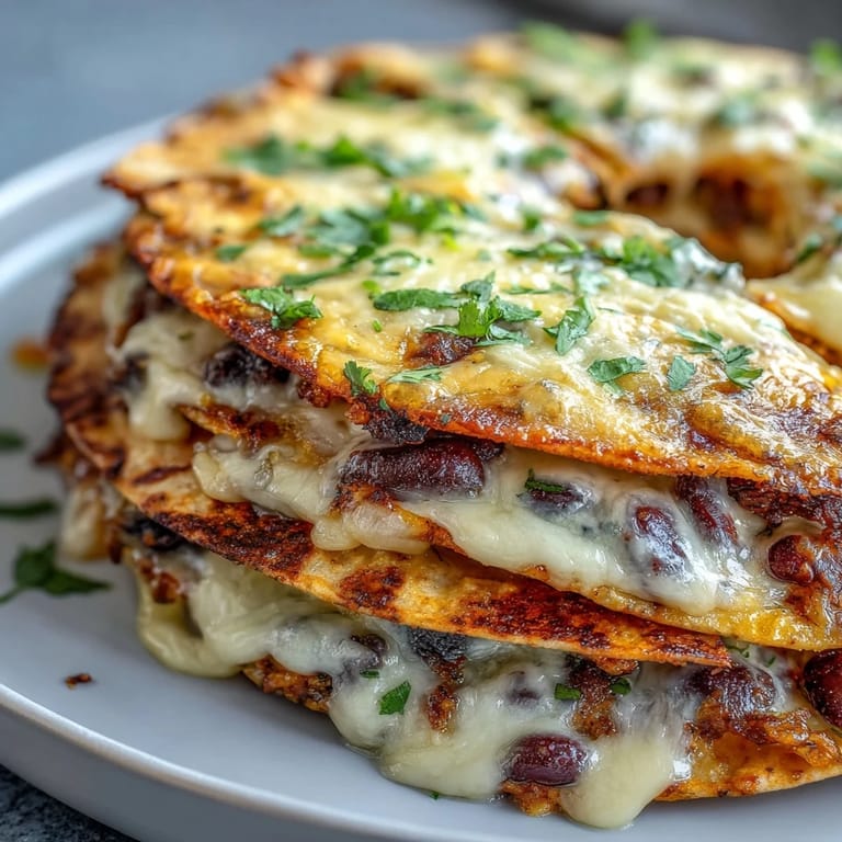 Freshly baked Blooming Quesadilla Ring with melted cheese, black beans, and bell peppers in a flower shape.
