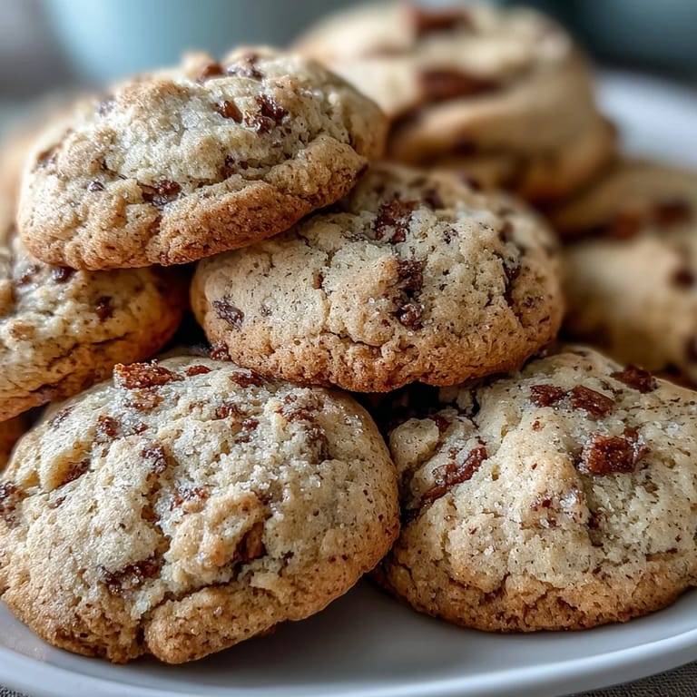 Freshly baked Hojicha Cookies with golden edges and rustic texture, ready to enjoy with milk.