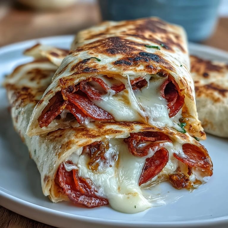 Crispy, golden tortilla folds around layers of provolone, Italian meats, and zesty banana peppers—drizzled with Italian dressing for bold, low-carb flavor.