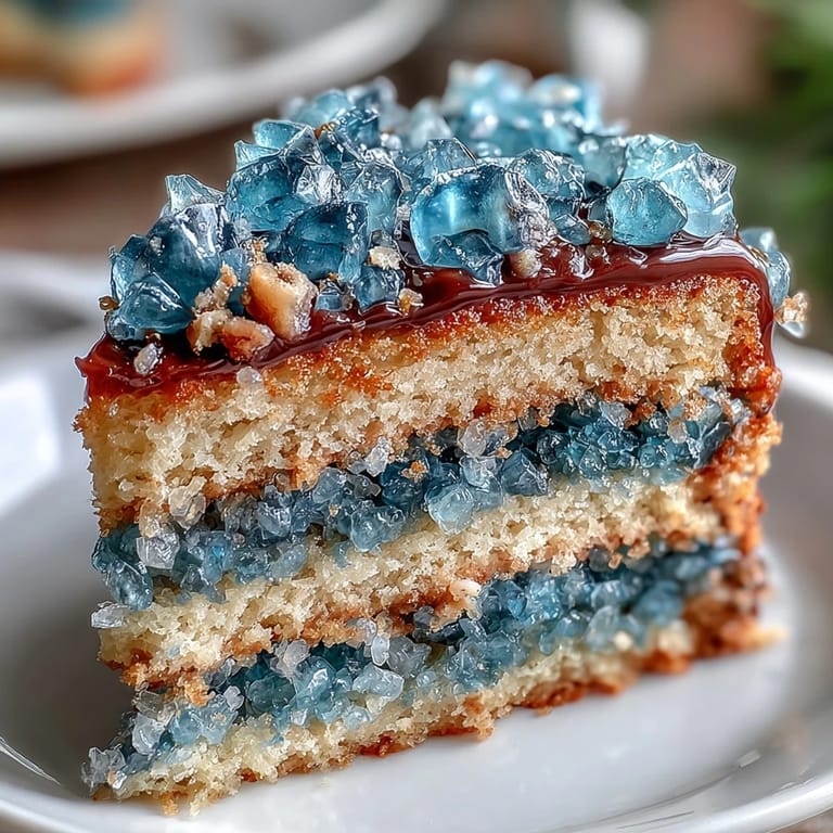 Elegant graduation cake features a carved teal and gold geode slice design with rock sugar crystals and edible gold leaf.