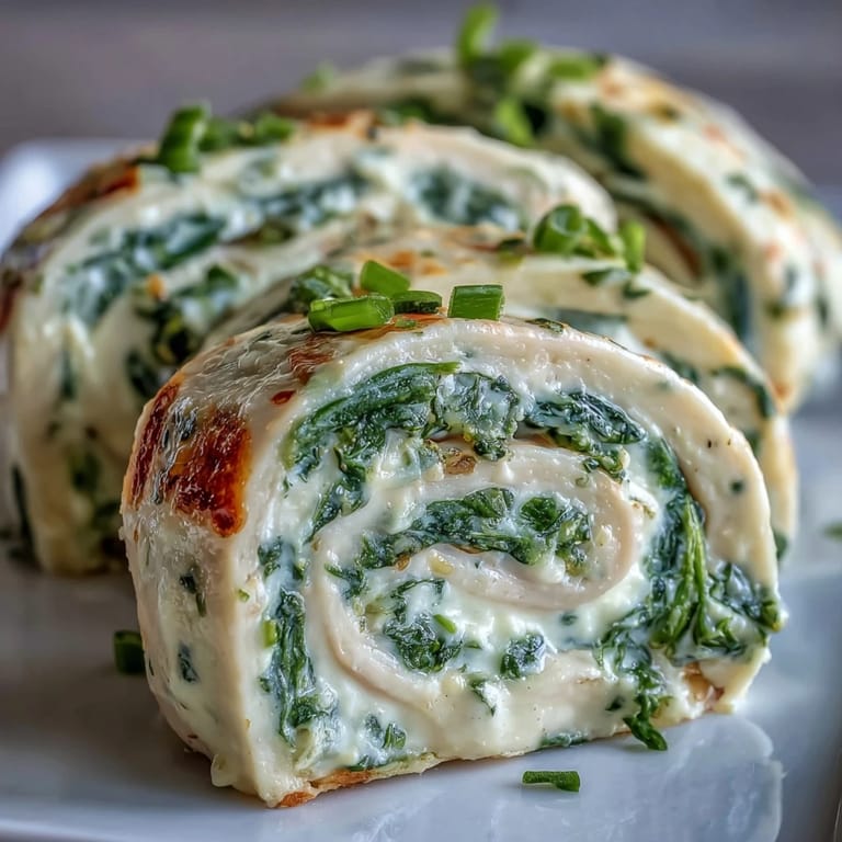 Delightful turkey and cheese tortilla pinwheels rolled with fresh spinach leaves, ideal for quick appetizers or healthy snacks.