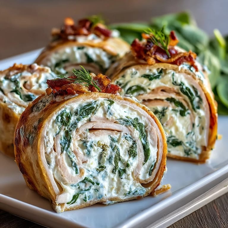 Creamy turkey, cheddar, and spinach tortilla pinwheels, easy no-cook bites that add color and flavor to any gathering.