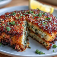 Crispy vegetarian cabbage schnitzel with golden breadcrumb crust and fresh parsley garnish.  